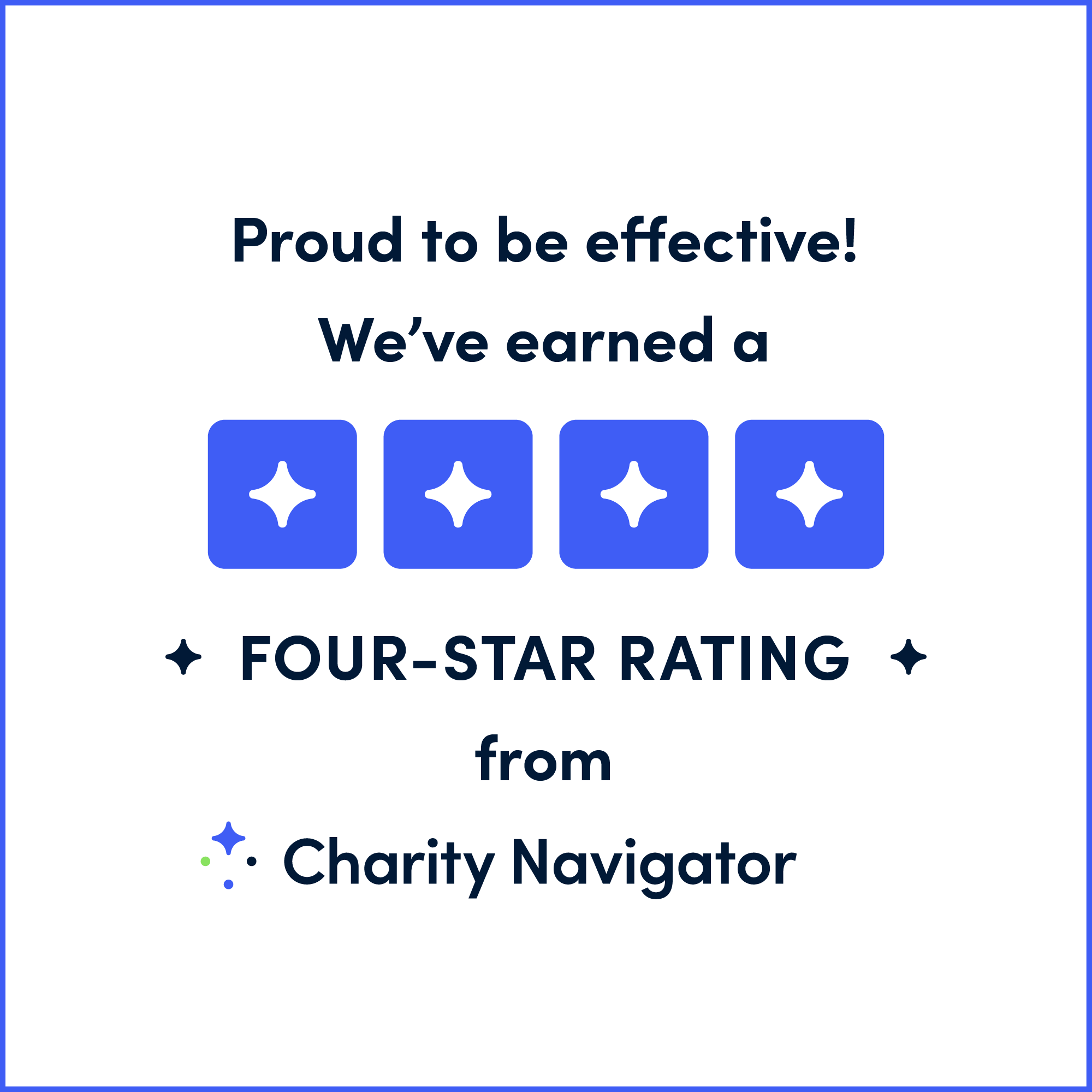 4-star rating from Charity Navigator